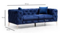 Canapea Trendy Como Navy Blue 197x90x70cm GTR003141 imaginea #7 — magazin online Desire.md