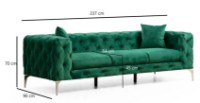 Canapea Trendy Como Green 90x73x237cm GTR003238 imaginea #7 — magazin online Desire.md