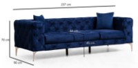 Canapea Trendy Como Navy Blue 90x73x237cm GTR003240 imaginea #7 — magazin online Desire.md