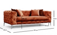 Canapea Trendy Como Orange 197x90x73cm GTR003142 imaginea #3 — magazin online Desire.md