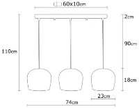 Люстра Trendy Berceste N-1411 22x110x74cm GTR002400 фото №3 — интернет-магазин Desire.md