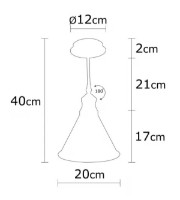 Люстра Trendy Berceste N-675 20x40x20cm GTR002517 фото №2 — интернет-магазин Desire.md