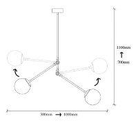 Люстра Trendy Cambaz 3453 100x110x15cm GTR002624 фото №2 — интернет-магазин Desire.md