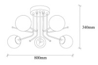 Люстра Trendy Daisy 146-AV2 80x34x80cm GTR002714 фото №2 — интернет-магазин Desire.md