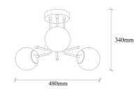 Люстра Trendy Daisy 146-AV3 48x34x48cm GTR002707 фото №2 — интернет-магазин Desire.md