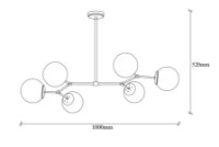 Люстра Trendy Damar 6321 100x48x58cm GTR002651 фото №2 — интернет-магазин Desire.md