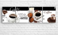 Картина ArtDesign Two cups of coffee 200x60cm (E-10257)