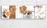 Pictură ArtDesign Two cups of coffee 200x60cm (E-10258)