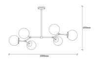 Люстра Trendy Damar 6322 100x48x58cm GTR002652 фото №2 — интернет-магазин Desire.md