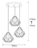 Люстра Trendy Diamant 704-S2 43x117x43cm GTR002688 фото №2 — интернет-магазин Desire.md