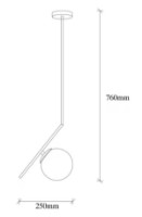 Люстра Trendy Dolunay 143-AV 25x76x15cm GTR002684 фото №2 — интернет-магазин Desire.md