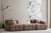 Canapea Trendy Doblo L1-Pouffe-1R Cappucino 100x300x80cm GTR003250