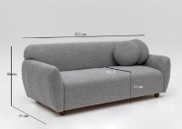 Canapea Trendy Eddy Light Grey 83x86x223cm GTR003253 imaginea #7 — magazin online Desire.md