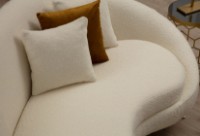 Canapea Trendy Eses Bouclett Cream 120x85x255cm GTR003256 imaginea #3 — magazin online Desire.md