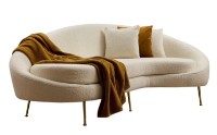 Canapea Trendy Eses Bouclett Cream 120x85x255cm GTR003256 imaginea #6 — magazin online Desire.md