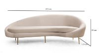 Canapea Trendy Eses Right Beige 120x85x255cm GTR003260 imaginea #5 — magazin online Desire.md