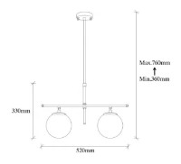 Люстра Trendy Icre 10765 52x36x15cm GTR002457 фото №2 — интернет-магазин Desire.md