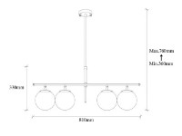 Люстра Trendy Icre 10780 81x36x15cm GTR002469 фото №2 — интернет-магазин Desire.md