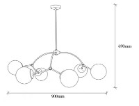 Люстра Trendy Kromozom 1021 90x69x90cm GTR002776 фото №2 — интернет-магазин Desire.md