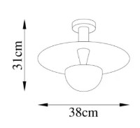 Люстра Trendy Kurt 13354 38x31cm GTR002444 фото №2 — интернет-магазин Desire.md