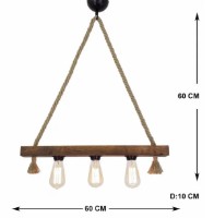 Люстра Trendy Kutuk Halat 2 60x60x10cm GTR002491 фото №2 — интернет-магазин Desire.md