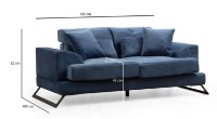 Canapea Trendy Frido Navy Blue 100x185x92cm GTR003155 imaginea #6 — magazin online Desire.md