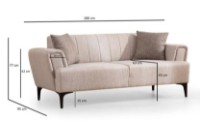 Canapea Trendy Hamlet Beige 95x180x77cm GTR003157 imaginea #6 — magazin online Desire.md