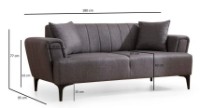 Canapea Trendy Hamlet Dark Grey 95x180x77cm GTR003158 imaginea #5 — magazin online Desire.md