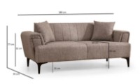 Canapea Trendy Hamlet Light Brown 95x180x77cm GTR003159 imaginea #6 — magazin online Desire.md