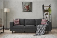 Canapea Trendy Kale Linen Anthracit 222x91x83cm GTR003274