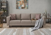 Canapea Trendy Kale Linen Cream 222x91x83cm GTR003275