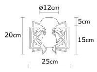 Plafonieră Trendy Nemrut N-950 26x20x26cm GTR002383 imaginea #2 — magazin online Desire.md