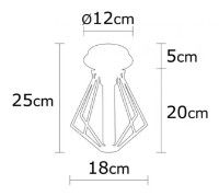 Plafonieră Trendy Oylat N-1039 18x25x18cm GTR002515 imaginea #2 — magazin online Desire.md