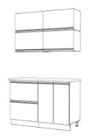 Кухонный гарнитур Yasen Мадера 1.2 Oak Kraft Gold/Oak Kraft White фото №2 — интернет-магазин Desire.md