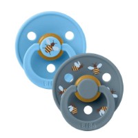 Suzeta BIBS Bumblebee: Breeze/Petrol 6-18m 2pcs (5713795270552)