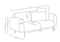 Canapea Trendy Latura Cream 171x82x77cm GTR003198 imaginea #7 — magazin online Desire.md