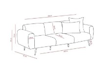 Canapea Trendy Latura Cream 235x82x77cm GTR003315 imaginea #7 — magazin online Desire.md