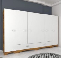 Шкаф Trendy F4 524 White/Walnut 243x181x47.6cm GTR001852 фото №2 — интернет-магазин Desire.md