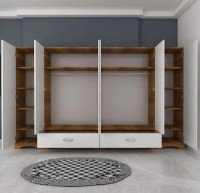 Шкаф Trendy F4 524 White/Walnut 243x181x47.6cm GTR001852 фото №4 — интернет-магазин Desire.md