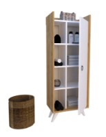 Шкаф Trendy Ilgim Oak/White 50x140x32cm GTR005625 фото №2 — интернет-магазин Desire.md