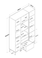 Шкаф Trendy JE118 2964 White 198.6x130x40cm GTR006682 фото №5 — интернет-магазин Desire.md