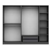 Шкаф Trendy Kale 190 Anthracit 225x190x52cm GTR004743 фото №3 — интернет-магазин Desire.md