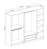 Шкаф Trendy Kale 190 Anthracit 225x190x52cm GTR004743 фото №4 — интернет-магазин Desire.md