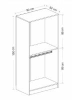 Шкаф Trendy Kale 190 Anthracit/Black 90x190x52cm GTR004830 фото №5 — интернет-магазин Desire.md