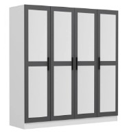 Шкаф Trendy Kale 4958 White/Anthracit 180x190x52cm GTR004410 фото №3 — интернет-магазин Desire.md