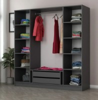 Шкаф Trendy Kale 4974 Anthracit 180x190x52cm GTR004420 фото №2 — интернет-магазин Desire.md