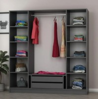 Шкаф Trendy Kale 4984 Anthracit 180x190x52cm GTR004426 фото №2 — интернет-магазин Desire.md