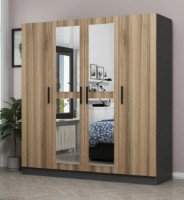 Шкаф Trendy Kale 5011 Anthracit/Dore 180x190x52cm GTR004441 фото №4 — интернет-магазин Desire.md