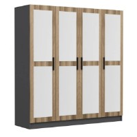 Шкаф Trendy Kale 5012 Anthracit/Dore 180x190x52cm GTR004442 фото №4 — интернет-магазин Desire.md