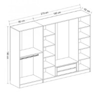 Шкаф Trendy Kale 2439 White 270x190x52cm GTR004211 фото №6 — интернет-магазин Desire.md